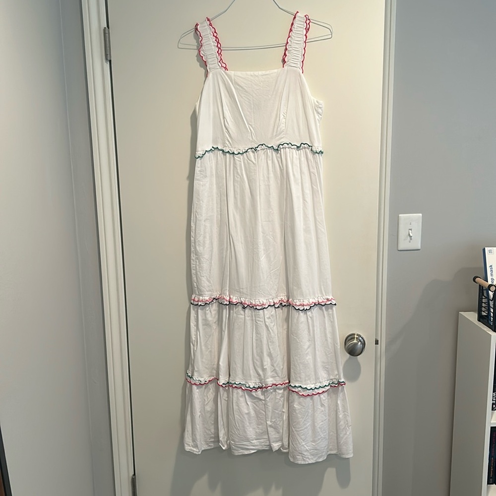 Loft M White Maxi Dress Sundress